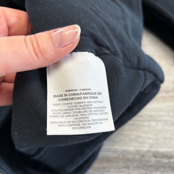 Nike Tech Black Women M Funnel Neck Spell Out Mini Swoosh Fleece Pullover Hoodie - Picture 5 of 9